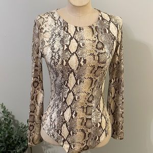 BLVD USA snakeskin bodysuit- small